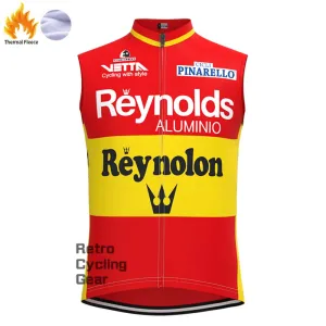 1990s Red Reynolds Fleece Retro Cycling Vest