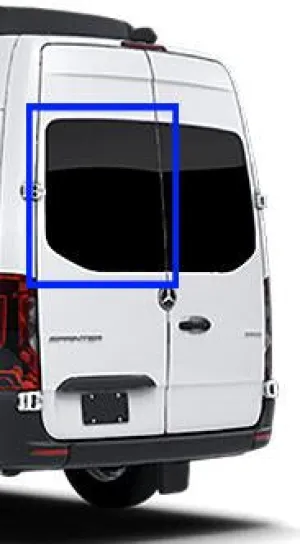 AMA Driver Rear Cargo Door Solid Glass Window 2019 