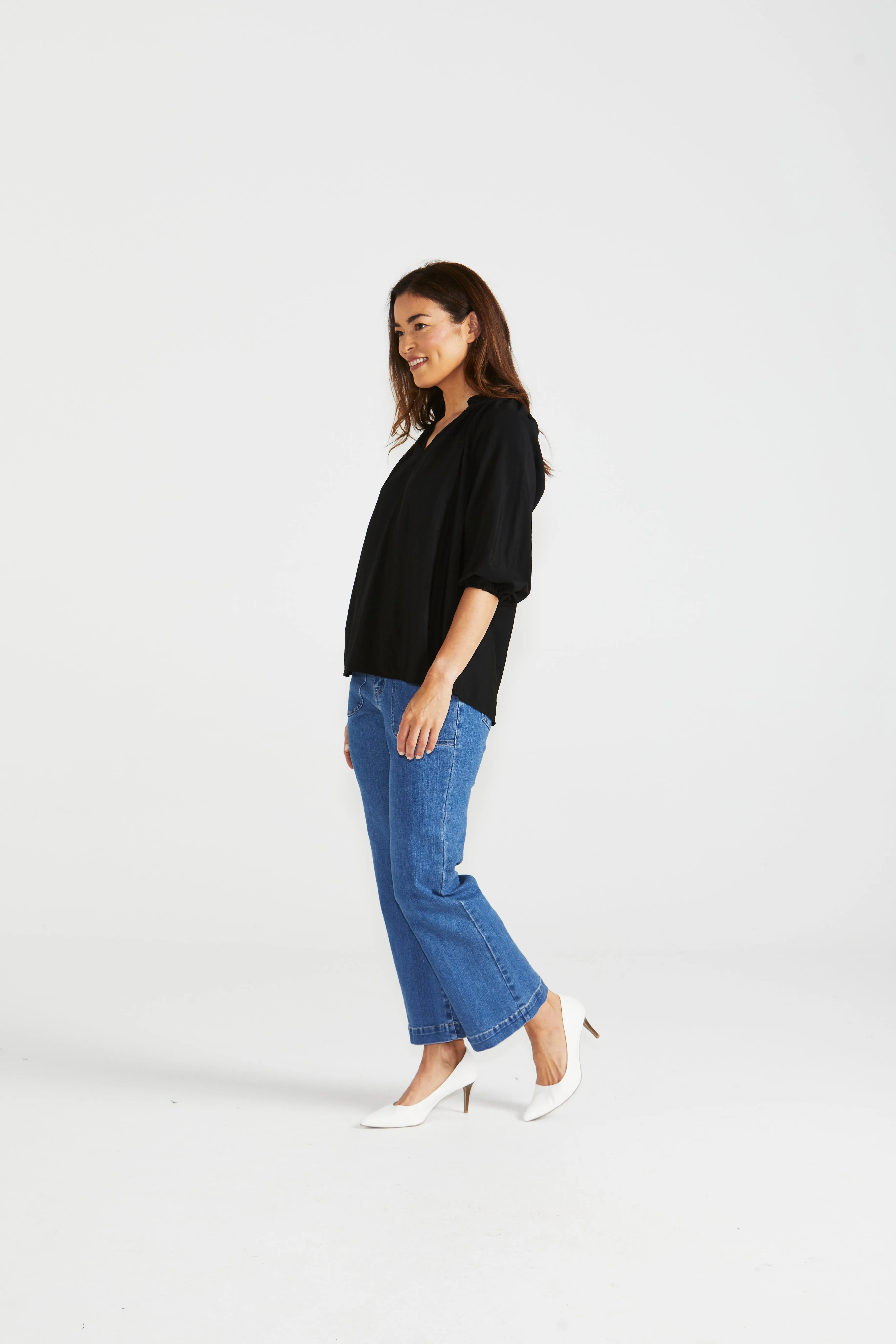 Betty Basics Cecilia Blouse Black