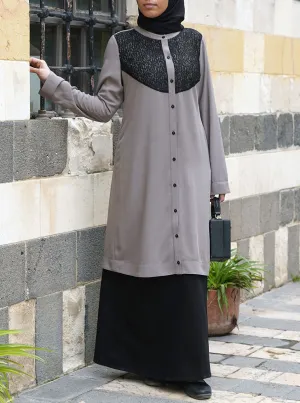 Black Lace Bib Tunic