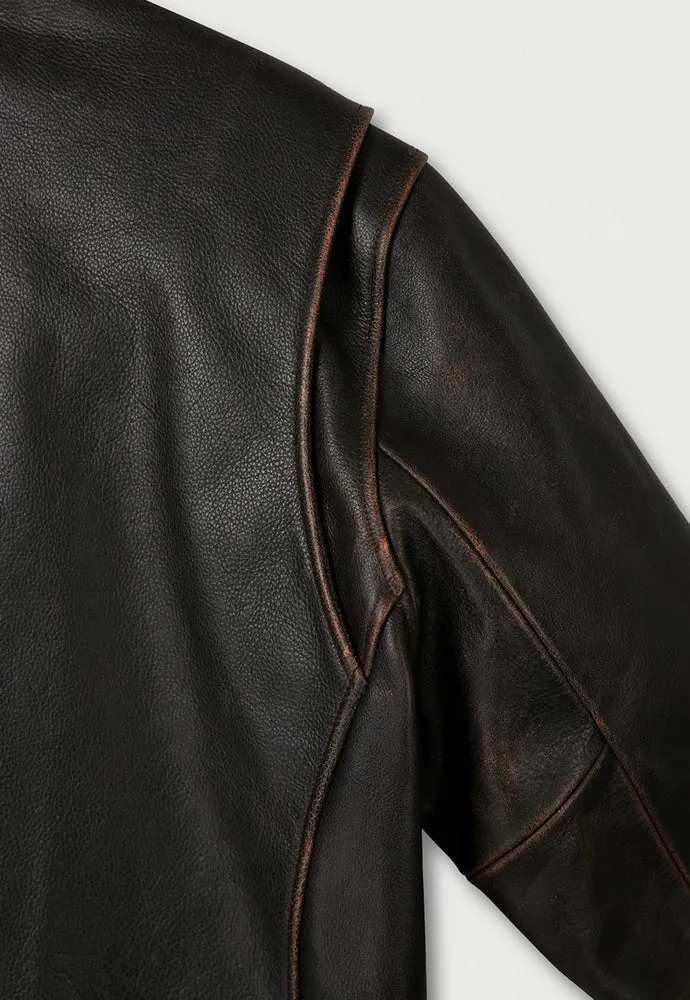 CALF LEATHER CROPPED JACKET