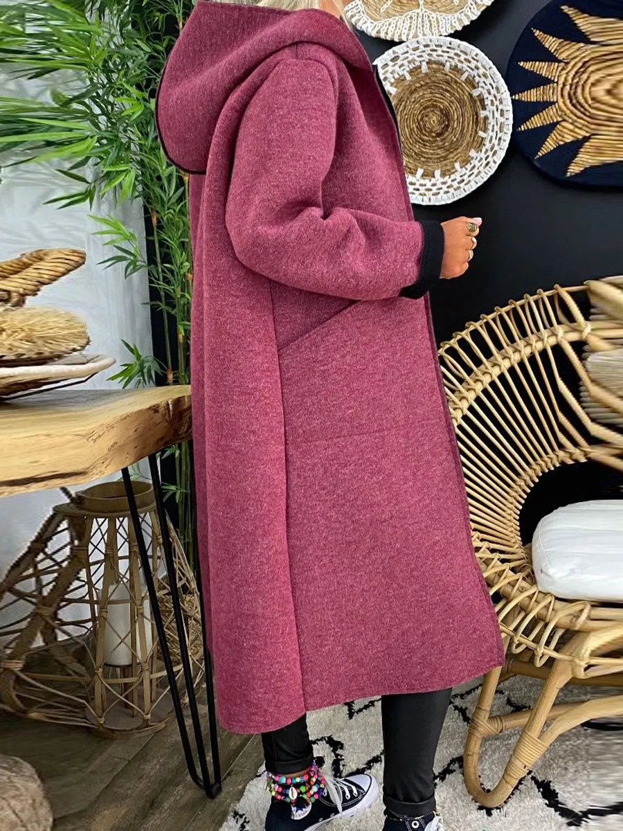 Casual Long Hooded Loose Coat