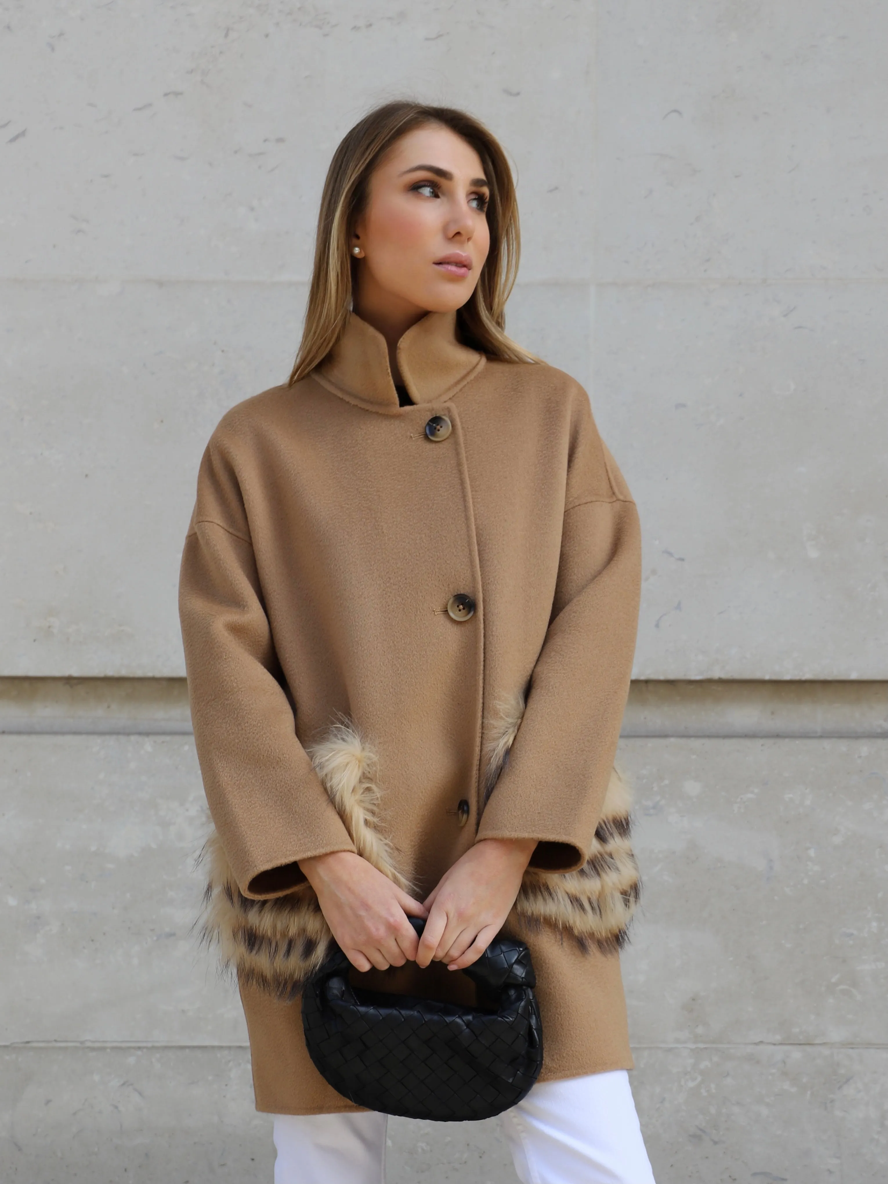 Chelsea Cashmere Coat Camel