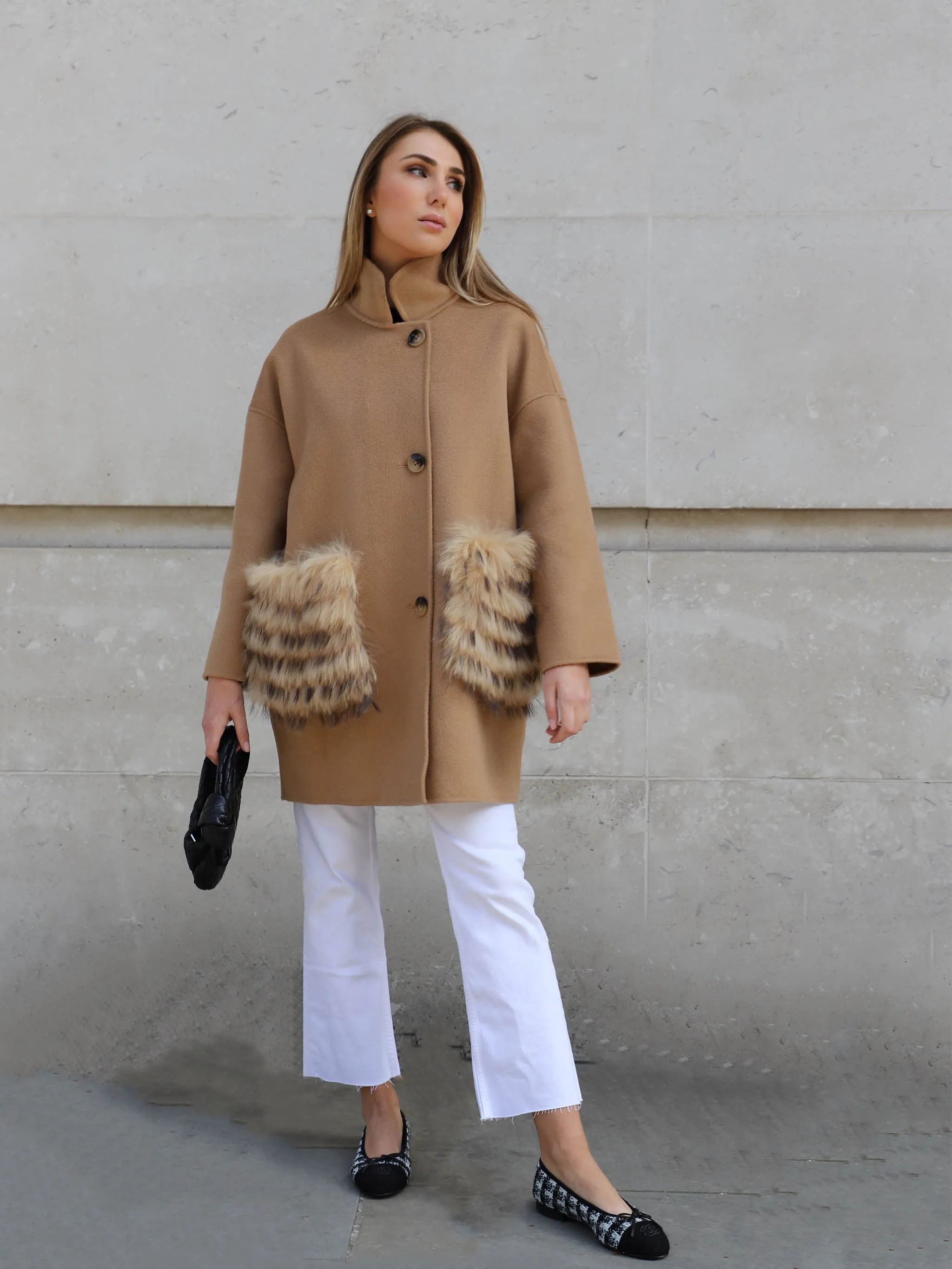 Chelsea Cashmere Coat Camel