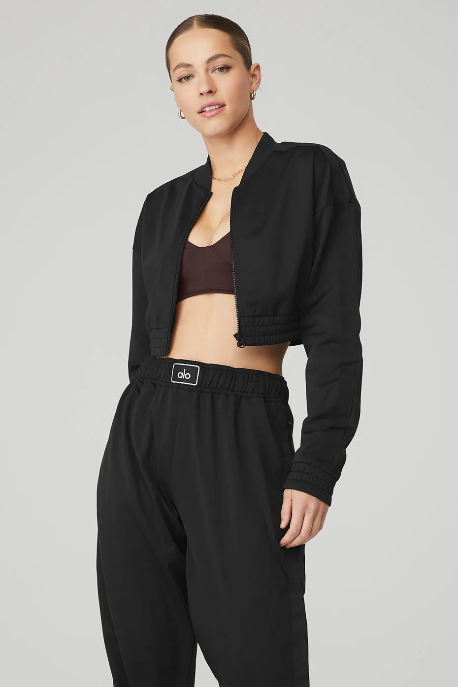 Cropped Prizewinner Jacket - Black