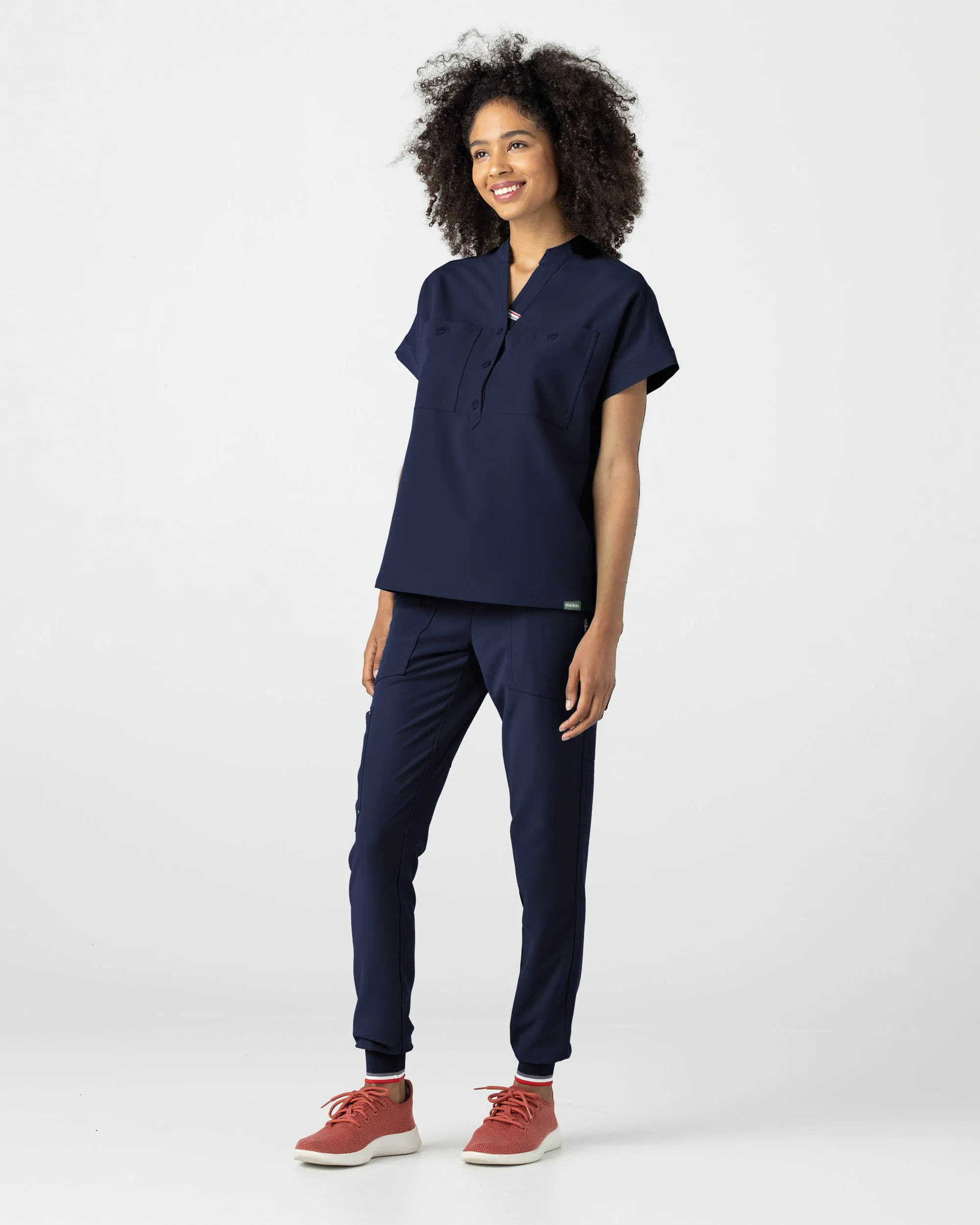 FYSEL® Fiji‎ ‎ Banded Collar Scrub Top