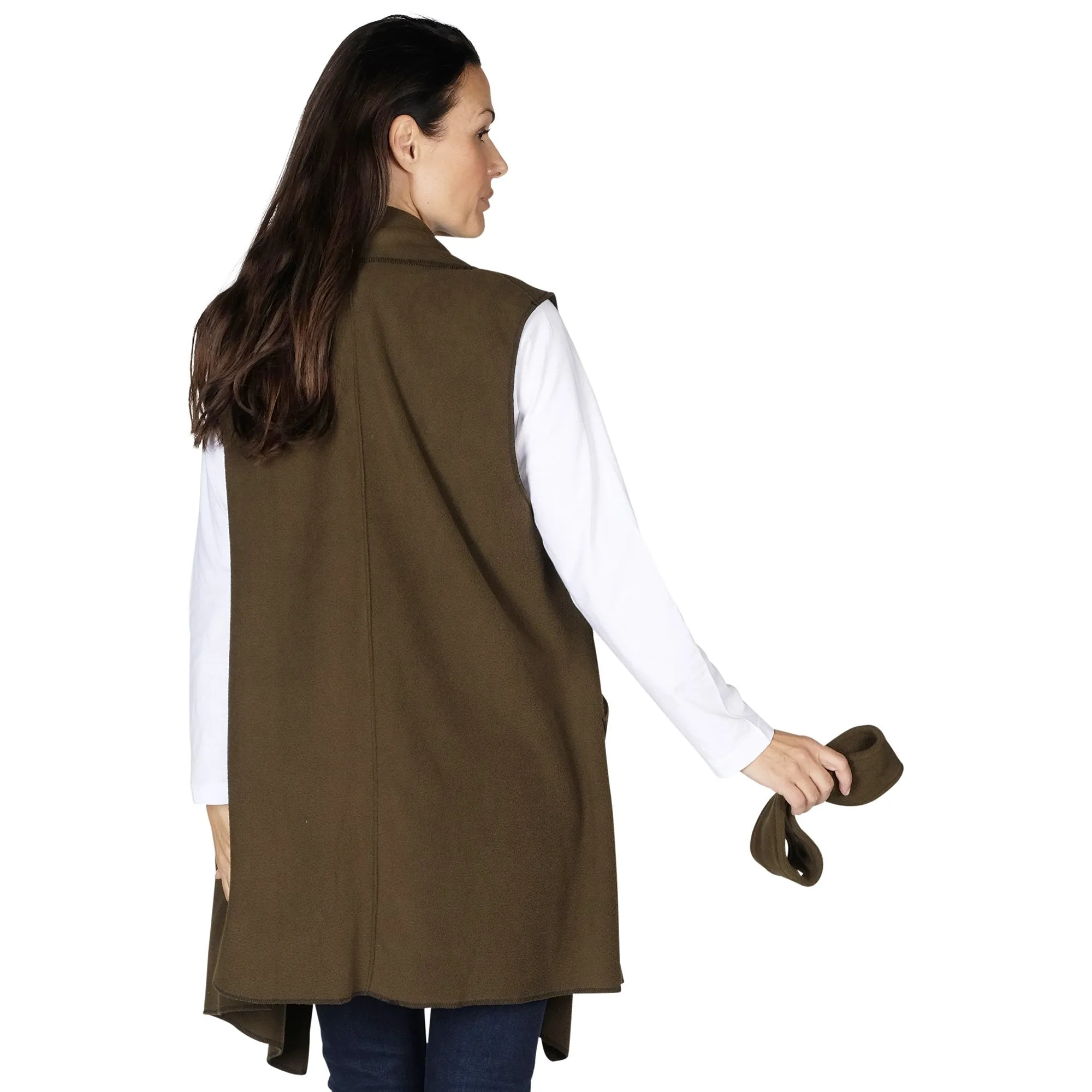 Stacey Cozy Coat Fleece Vest and Headband Set