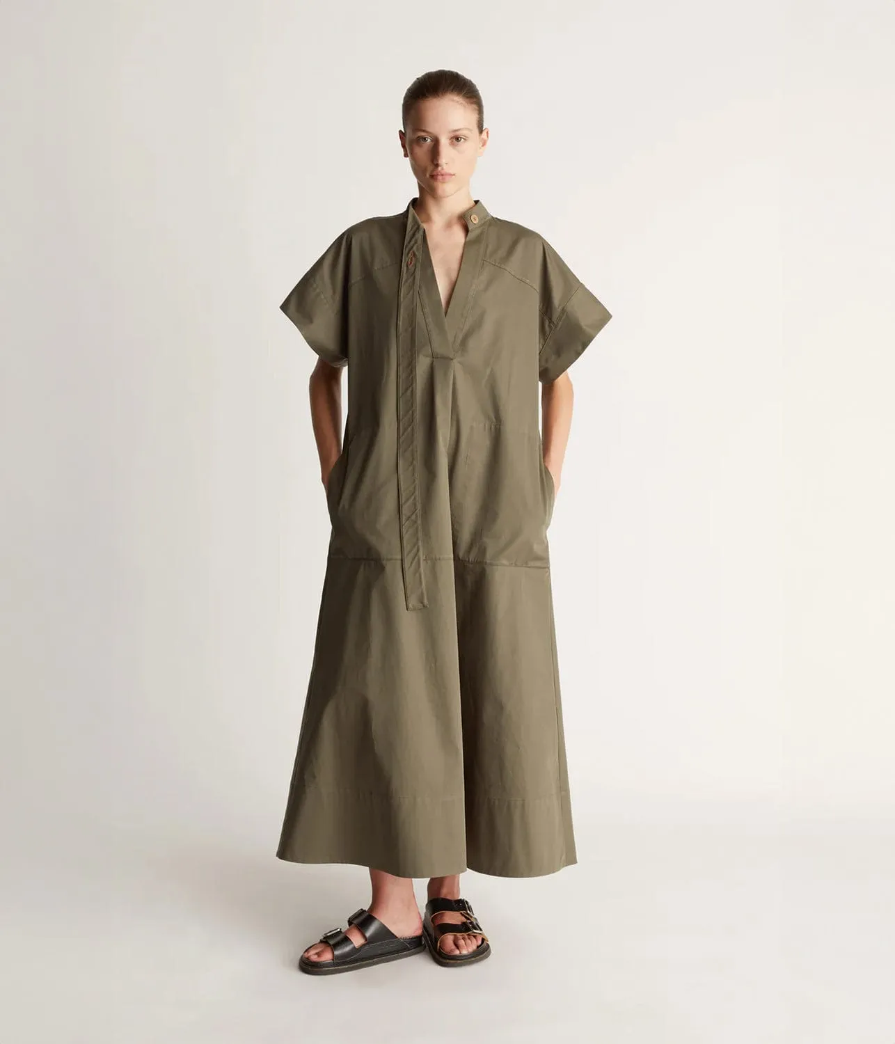 STANLEY MAXI DRESS- KHAKI