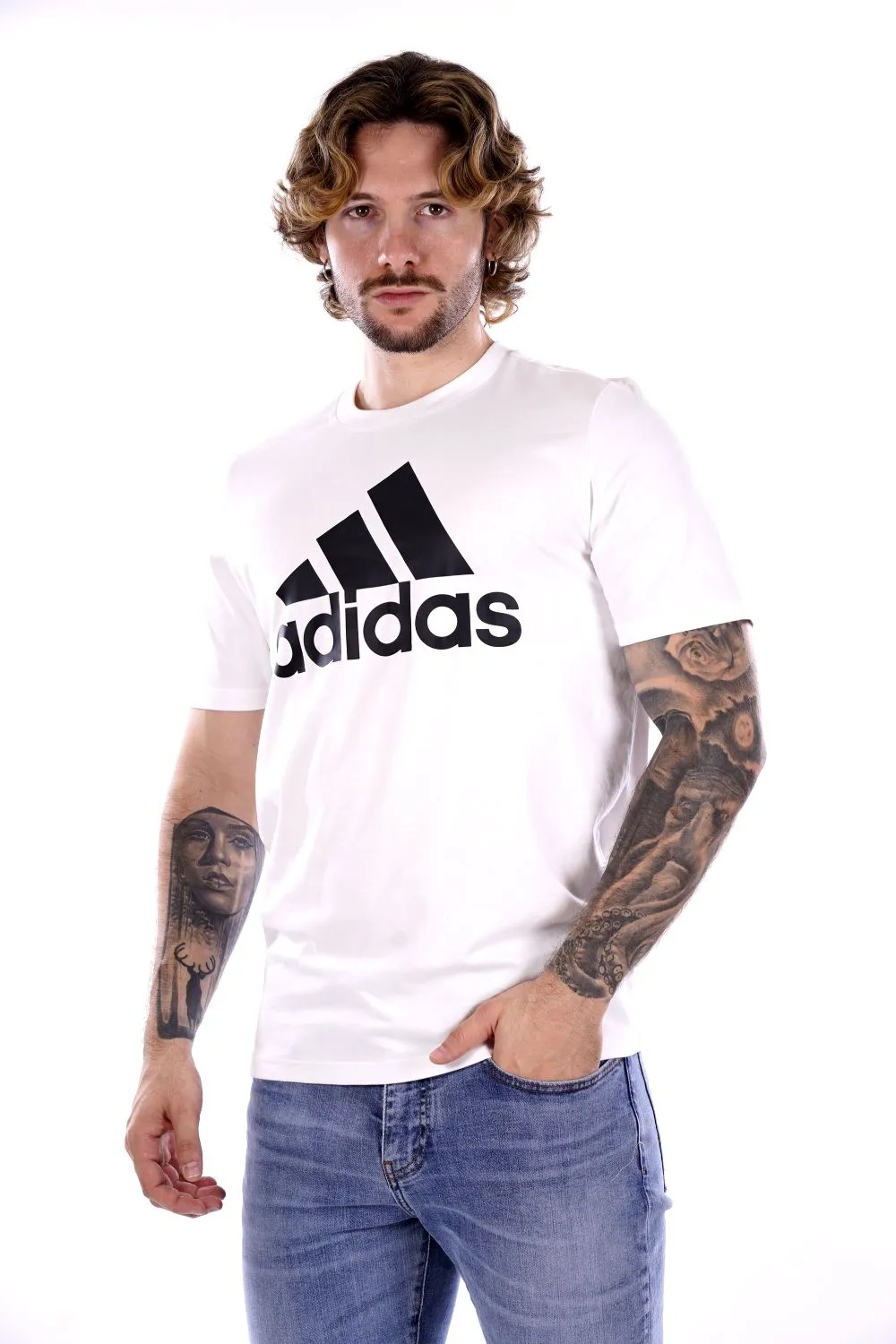 T-shirt ADIDAS da Uomo - bianco IC9349WHT