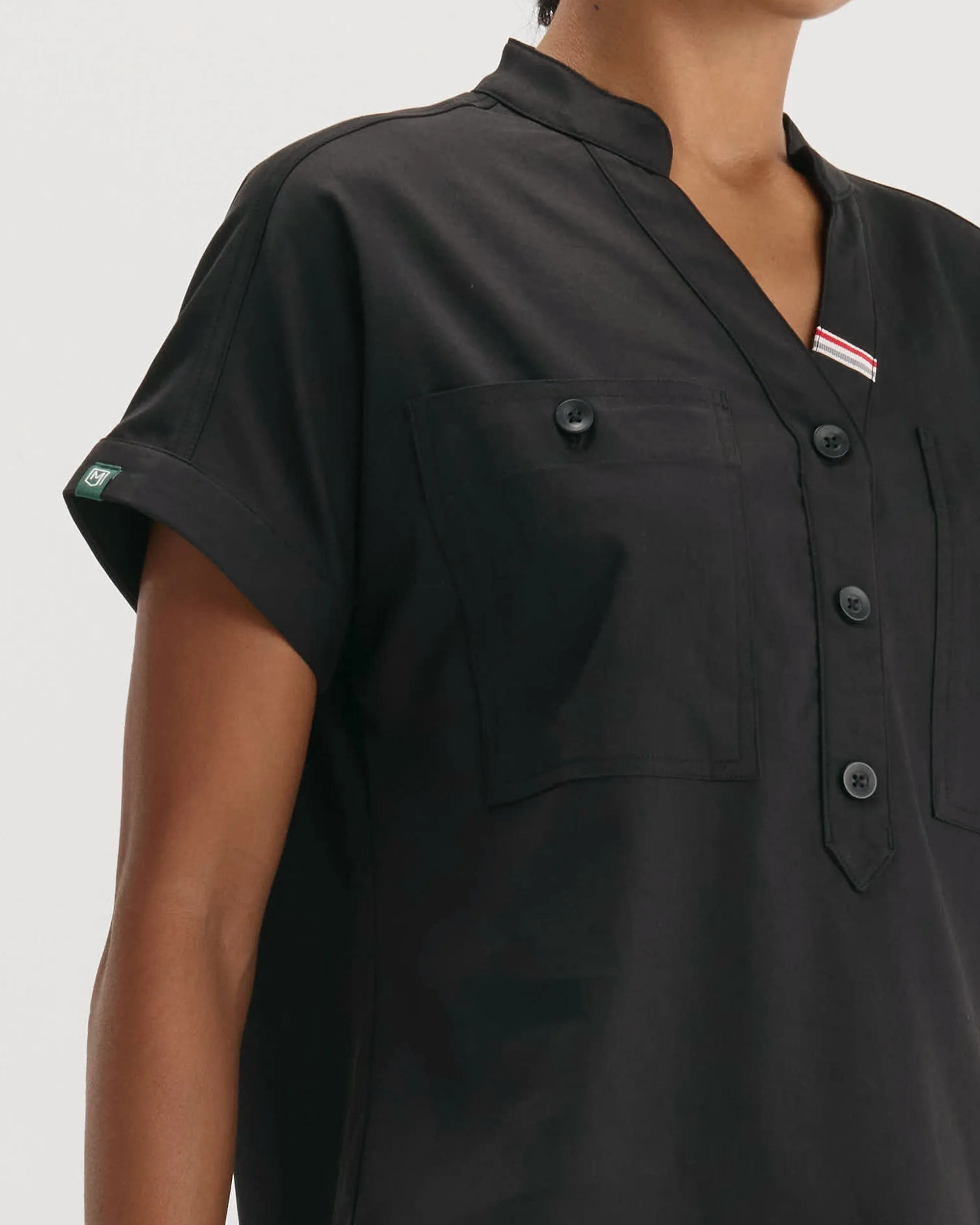 Comfortable TENCEL™ Fiji Banded Collar Scrub Top for Healthcare Professionals