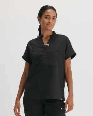 Comfortable TENCEL™ Fiji Banded Collar Scrub Top for Healthcare Professionals