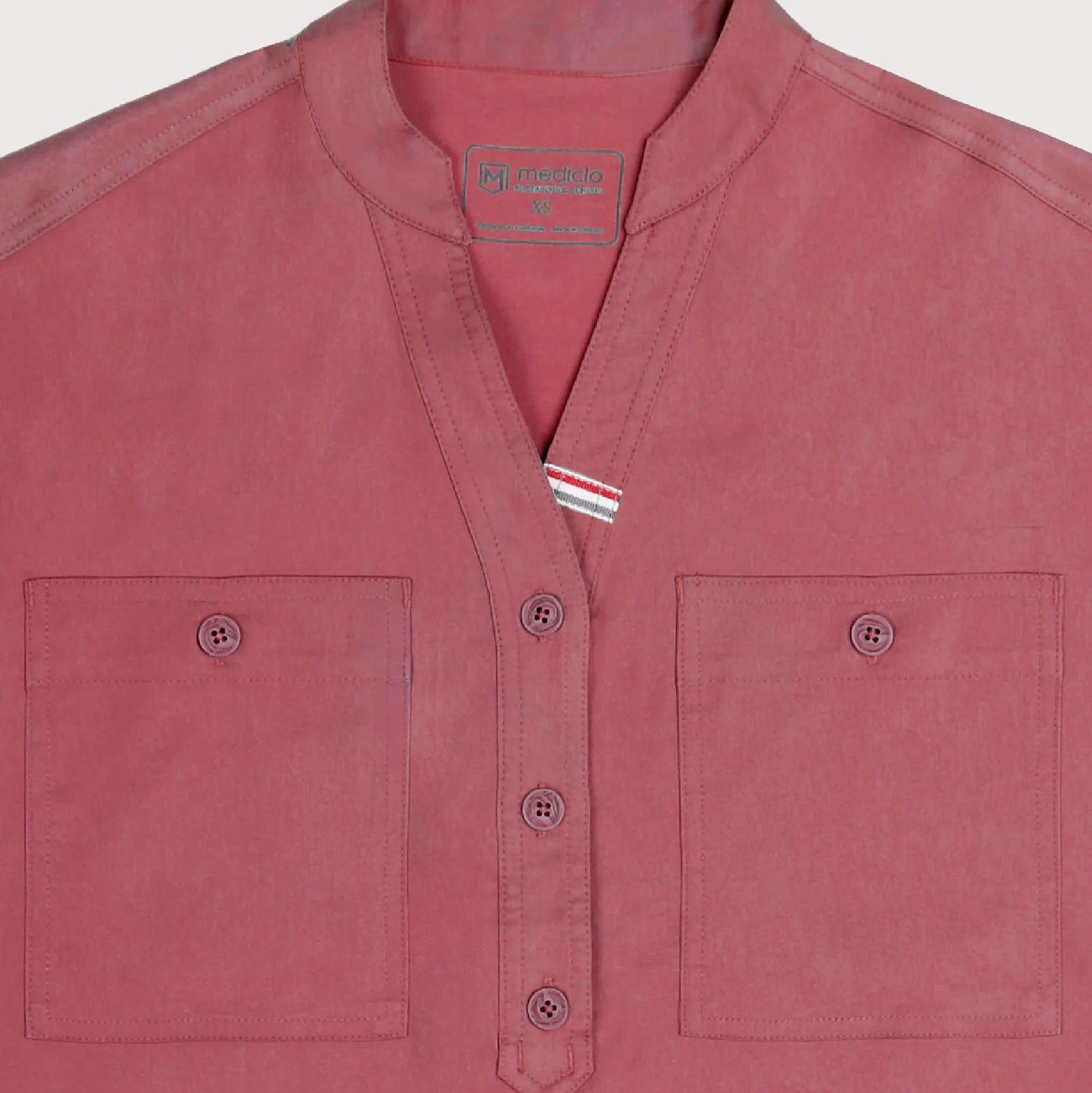 TENCEL™ Fiji‎ ‎ Banded Collar Scrub Top