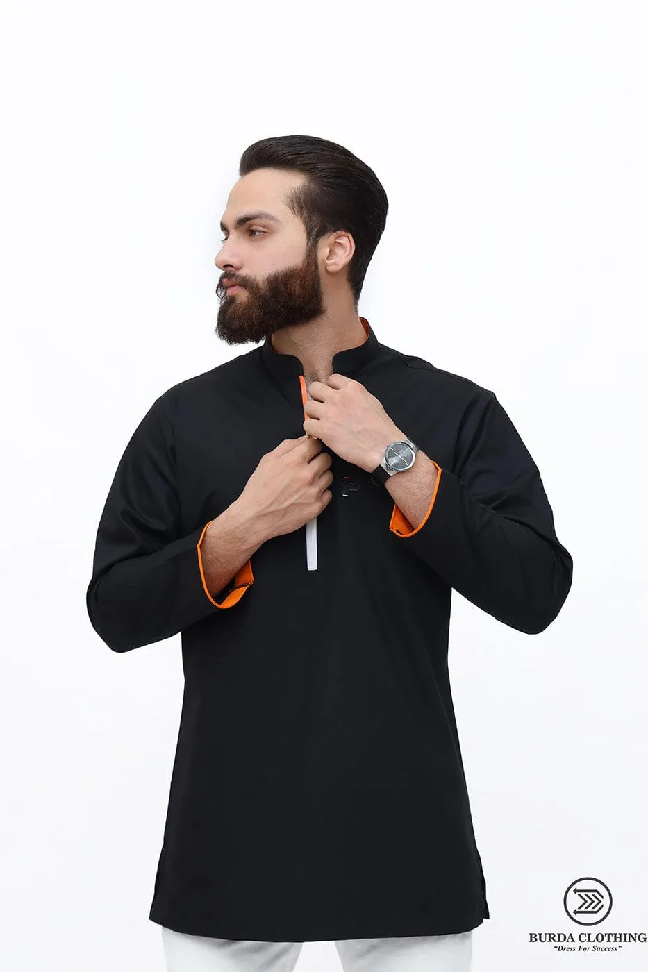 The Orange Premium short kurta