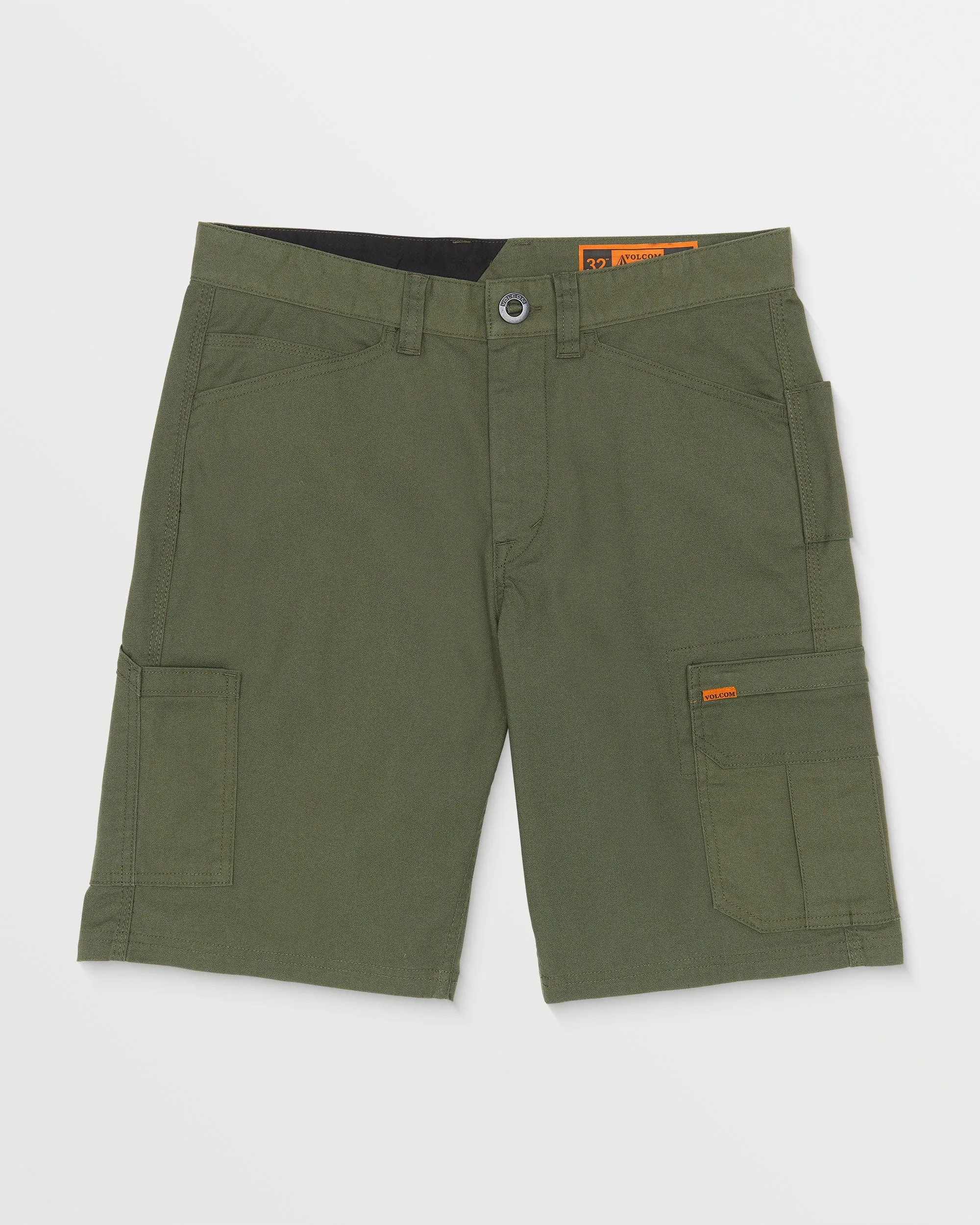 Volcom Workwear Gage Work Shorts - Squadron Green